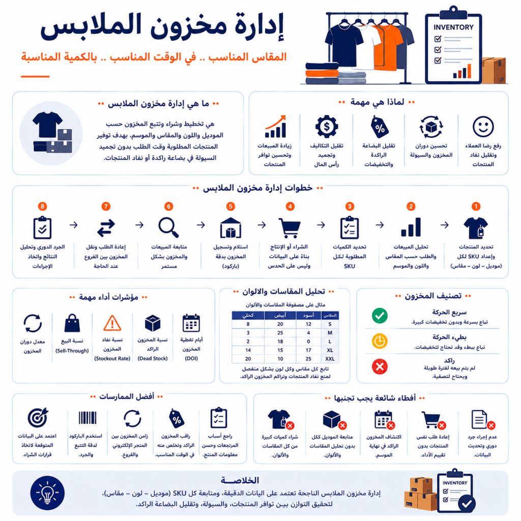 إدارة مخزون الملابس
