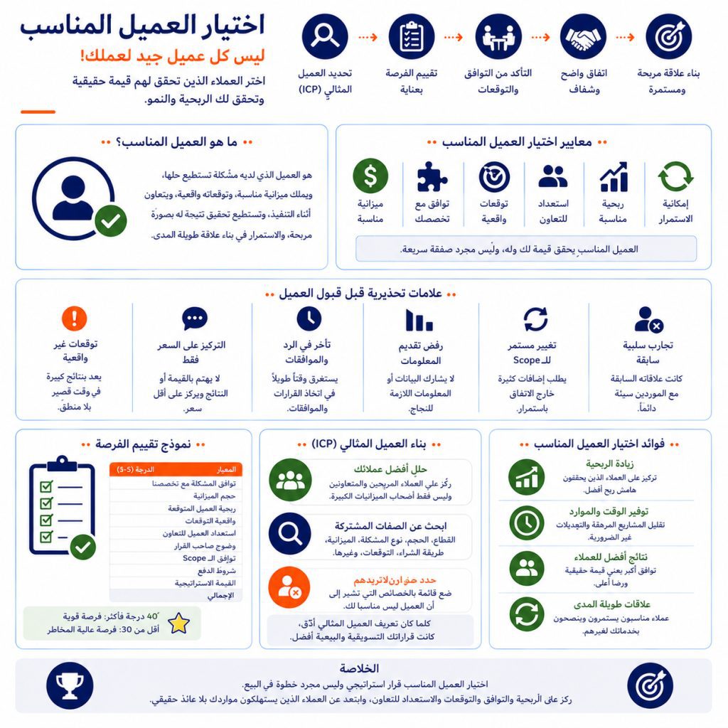 اختيار العميل المناسب