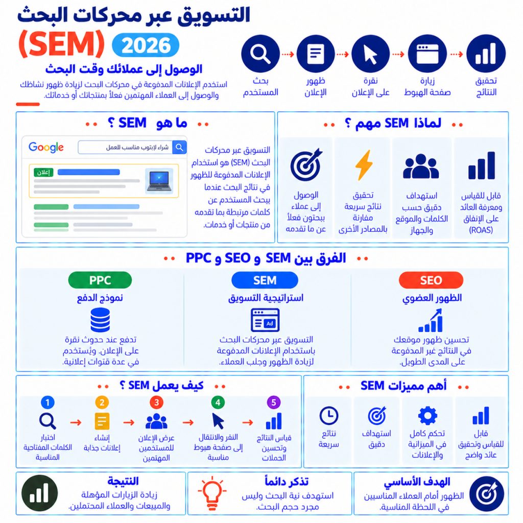 التسويق عبر محركات البحث (SEM) 2026