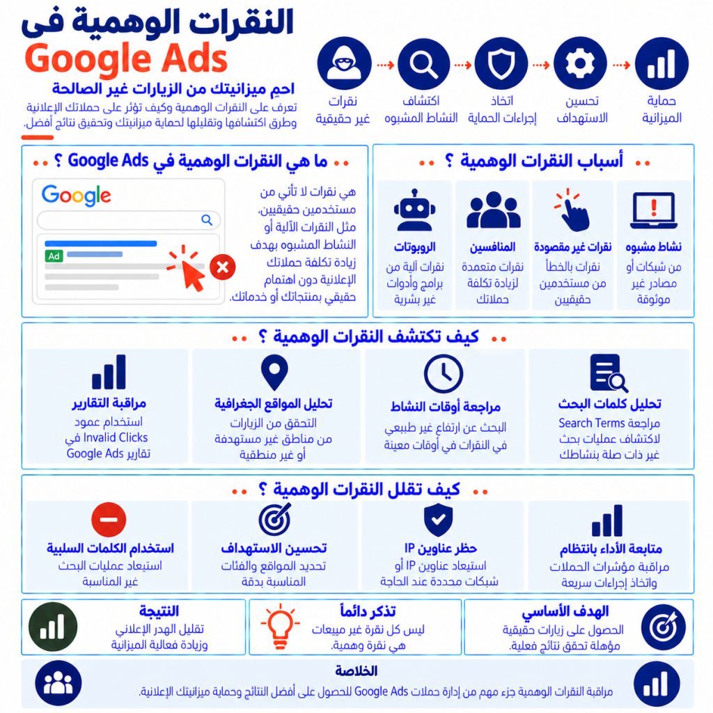 النقرات الوهمية في Google Ads