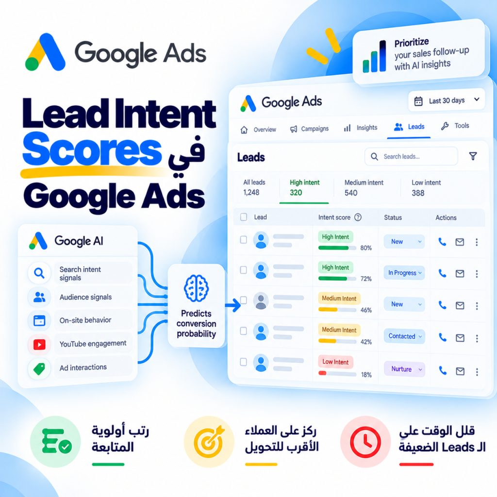 Lead Intent Scores في Google Ads
