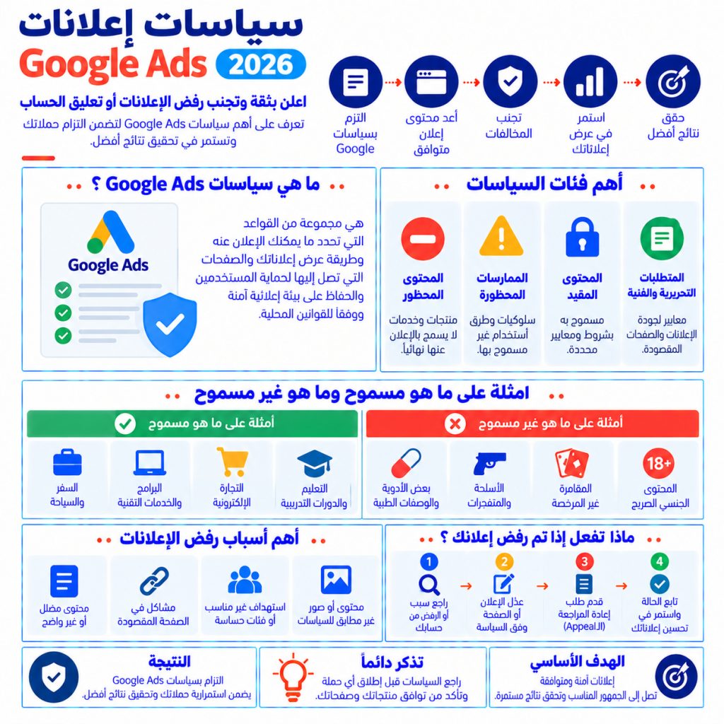 سياسات إعلانات Google Ads 2026