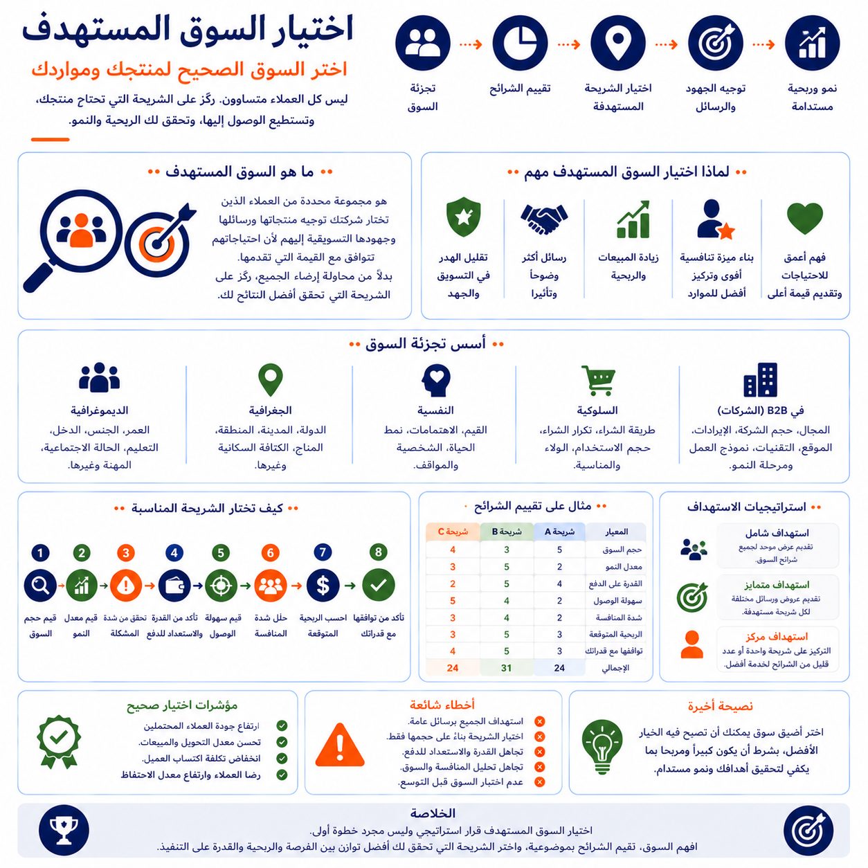 اختيار السوق المستهدف