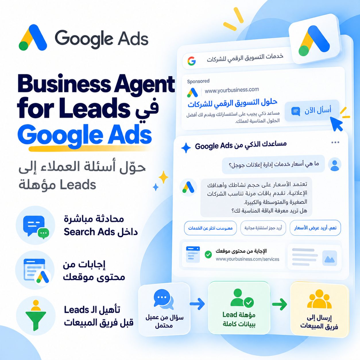 Business Agent for Leads في Google Ads